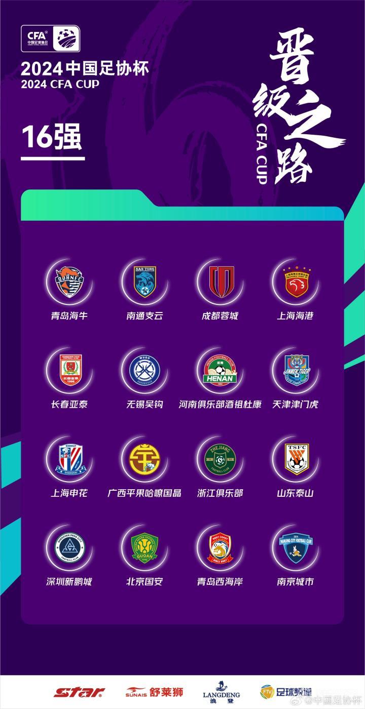 包含足协杯8强出炉！中超前3顺利过关，申花将战河南队，中的词条